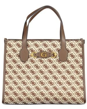 Guess Brown Polyester Handbag - Metallic
