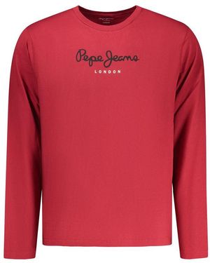 Pepe Jeans Rosso Cotton Men T - Red