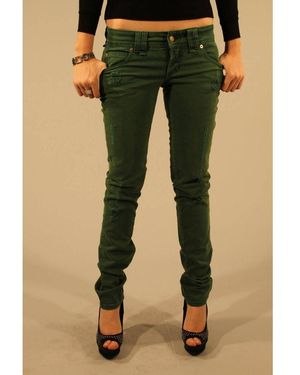 John Galliano Green Cotton Jean