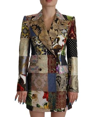 Dolce & Gabbana Elegant Patchwork Blazer Jacket - Black
