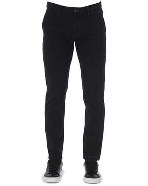 Trussardi Black Cotton Men Trousers