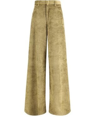 Petar Petrov Corduroy Wide Leg Pants - Green