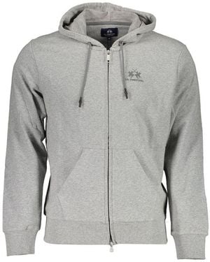 La Martina Elegant Hooded Sweatshirt For - Gray
