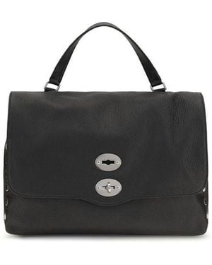 Zanellato Black Calf Leather Bos Taurus Handbag