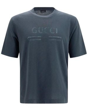 Gucci Grey Cotton T - Blue