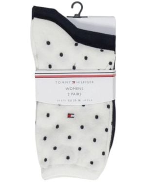 Tommy Hilfiger White Cotton Sock