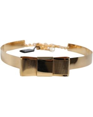 Dolce & Gabbana Gold Brass Adjustable Waist Chain Belt - Multicolour