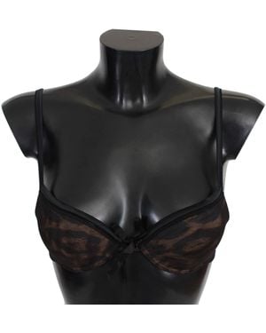 Roberto Cavalli Sultry Leopard Push-Up Bra - Black