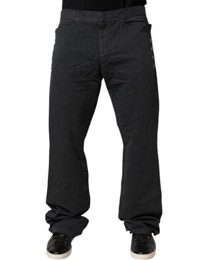 Just Cavalli Straight Fit Mid Waist Denim Trouser Jeans Cotton-Elastane - Black