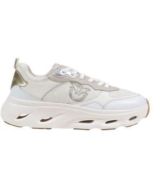 Pinko White Leather Chunky Sneakers