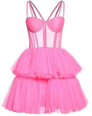 19:13 Dresscode Tulle Mini Dress - Pink
