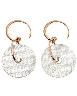Gc Bicolor Silver Earrings - White