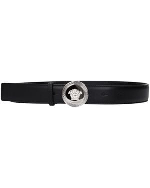 Versace Black Leather Regular Belt