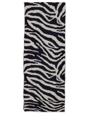 Pieces Blue Recycled Polyester Scarf - Black