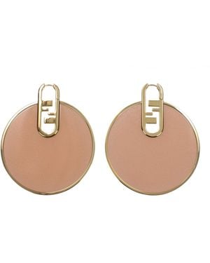 Fendi Pink Plexiglass Earrings - Natural