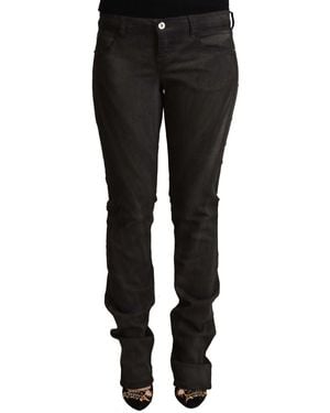 CoSTUME NATIONAL Black Cotton Mid Waist Skinny Trousers