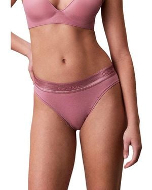 Calvin Klein Purple Cotton Pantie - Pink