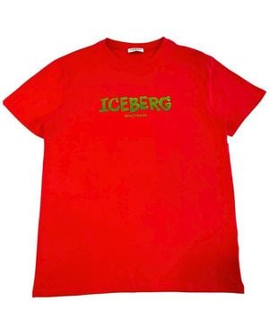 Iceberg Cotton T-Shirt - Red