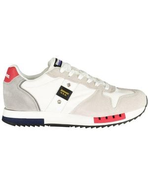 Blauer White Polyethylene Men Trainer