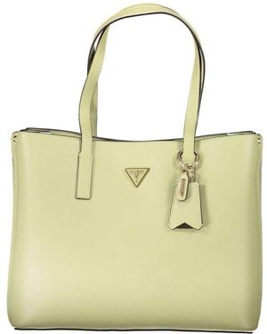 Guess Green Polyethylene Handbag - Yellow