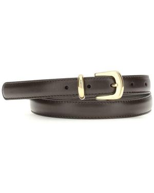 The Row Brown Calf Leather Bos Taurus Regular Belt - Multicolour