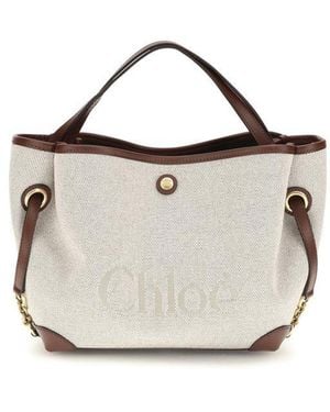 Chloé Beige Fabric Handbag - Metallic