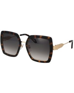 Just Cavalli Black Stainless Steel Sunglasses