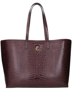 Jimmy Choo Leather Shoulder Bag - Purple