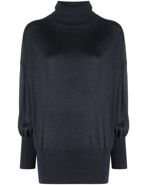 Brunello Cucinelli Blue Cashmere Turtleneck