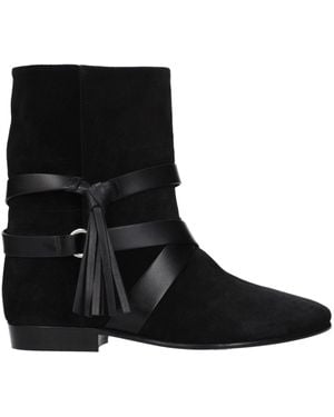 Isabel Marant Black Leather Ankle Boots