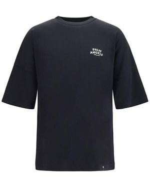 Palm Angels Black Cotton T - Blue