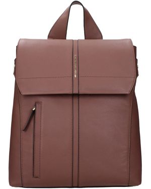 Piquadro Brown Leather Backpack