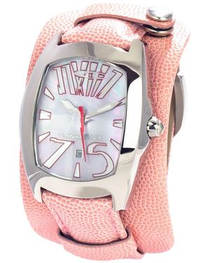 Chronotech Multicolor Leather Watch - Pink