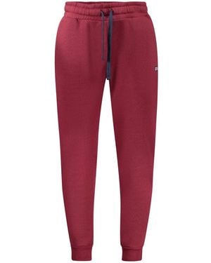 Norway 1963 Purple Cotton Men's Tracksuit Trousers - Red
