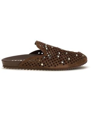 Pedro Garcia Brown Calf Leather Bos Taurus Mules