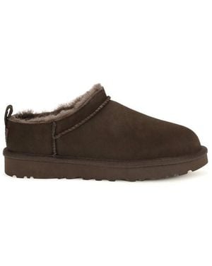 UGG Brown Suede Leather Mules
