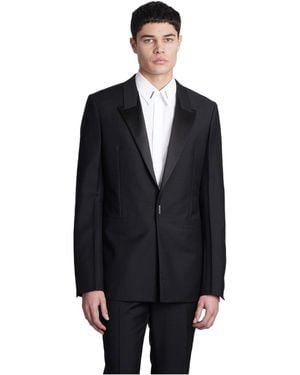 Givenchy Black Fibres Blazer - Blue