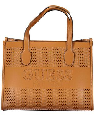 Guess Brown Polyethylene Handbag
