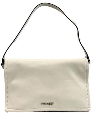 Twinset White Pu Shoulder Bag - Multicolour