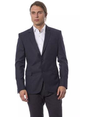 Verri Elegant Blue Wool Single