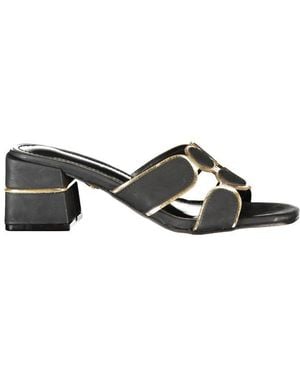 Laura Biagiotti Black Polyurethane 's Sandal