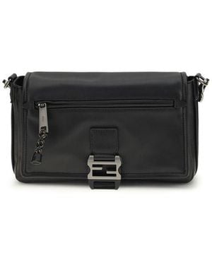 Fendi Black Calf Leather Bos Taurus Shoulder Bag