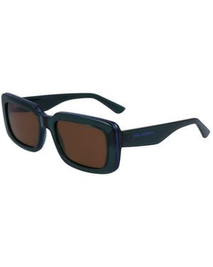 Karl Lagerfeld Green Injected Sunglasses - Black