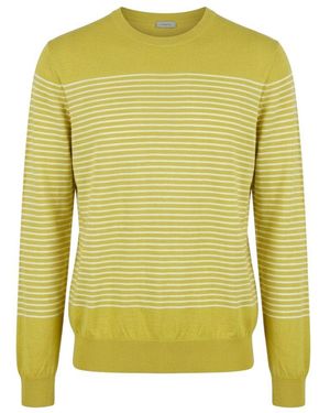 Malo Green Cotton Men's Sweater - Yellow