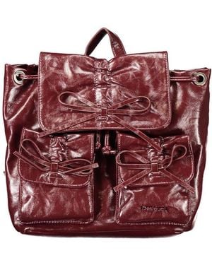 Desigual Burgundy Polyurethane Backpack - Red