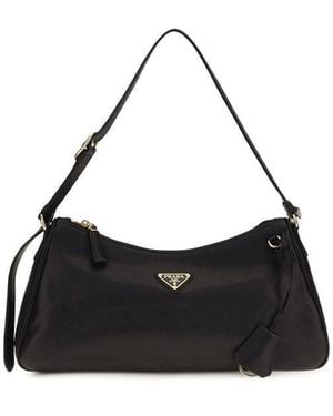 Prada Black Calf Leather Bos Taurus Shoulder Bag