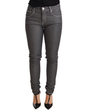 Acht Elegant Mid Waist Skinny Jeans - Black