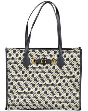 Guess Blue Polyester Handbag - Grey