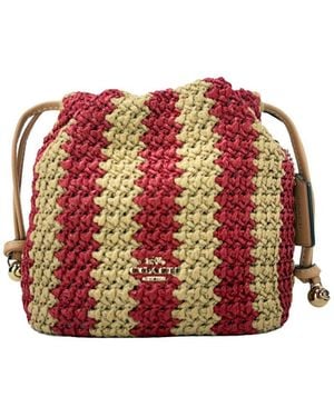 COACH Faye Mini Drawstring Crossbody Bag - Red