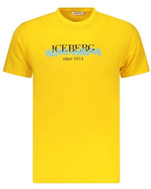 Iceberg Neon Cotton Men T - Yellow